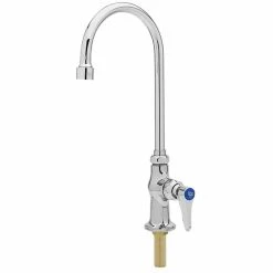 T&S Brass And Bronze Works T&S B-0305-VF22 Single Temperature Deck Mount Faucet With Single Supply, 5 1/2" Gooseneck Spout, And Eterna Cartridges