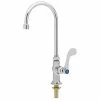 T&S Brass And Bronze Works T&S B-0305-VR4 Vandal Resistant Single Hole Deck Mount Faucet With Single Supply, 5 9/16" Gooseneck Spout, And 4" Wrist Action Handles