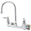 T&S Brass And Bronze Works T&S B-0331-VF22-EL Vandal-Resistant Wall Mounted Faucet With 8" Adjustable Centers, 5 3/4" Swivel Gooseneck, Eterna Cartridges, And Installation Kit