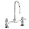 T&S Brass And Bronze Works Equip By T&S 5F-8DLX05 Deck Mounted Faucet With 5 9/16" Gooseneck Spout, 8" Centers, Laminar Flow Device, And Lever Handles -T&S Brass Shop 2254326