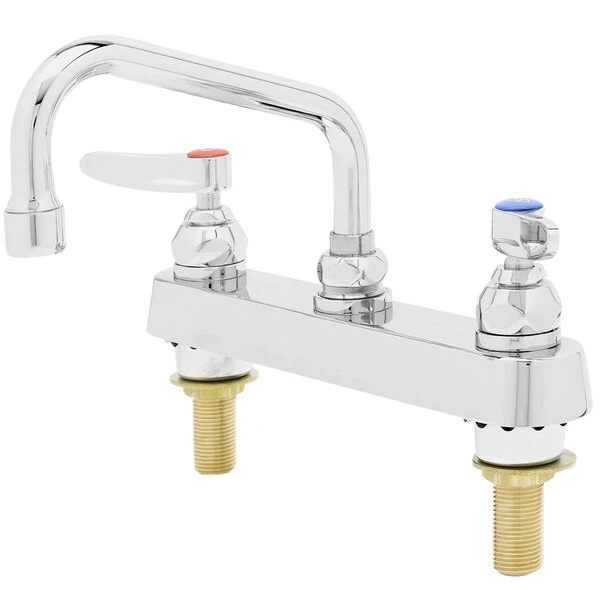 T&S Brass And Bronze Works T&S B-1122-XS-V22CR Deck Mounted Workboard Faucet With 8" Centers, 10" Swing Spout, 2.2 GPM Aerator, Cerama Cartridges, And Lever Handles 3 T&S Brass And Bronze Works T&S B-1122-XS-V22CR Deck Mounted Workboard Faucet With 8" Centers, 10" Swing Spout, 2.2 GPM Aerator, Cerama Cartridges, And Lever Handles