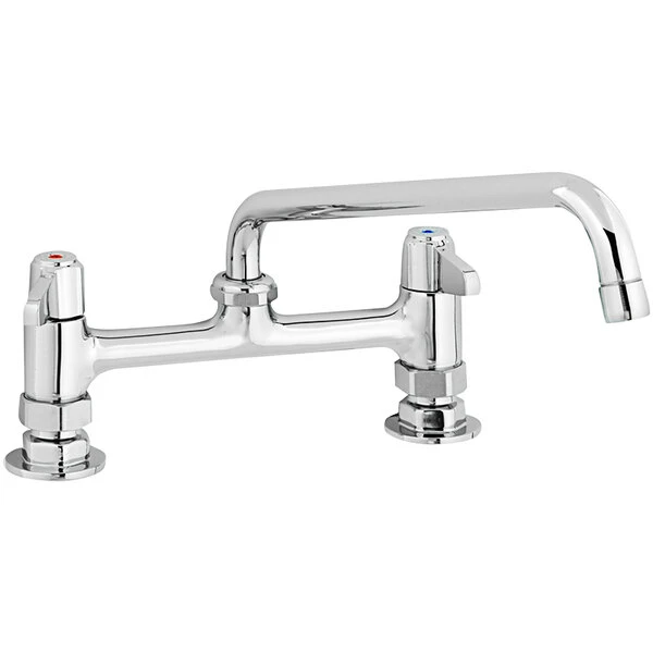 T&S Brass And Bronze Works Equip By T&S 5F-8DLX14 Deck Mount Swivel Base Mixing Faucet With 14 1/8" Swing Nozzle And 8" Centers - ADA Compliant 3 T&S Brass And Bronze Works Equip By T&S 5F-8DLX14 Deck Mount Swivel Base Mixing Faucet With 14 1/8" Swing Nozzle And 8" Centers - ADA Compliant