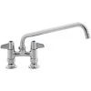 T&S Brass And Bronze Works Equip By T&S 5F-4DLX12 12 1/8" Deck Mounted Swivel Faucet With 4" Centers -T&S Brass Shop 2254985