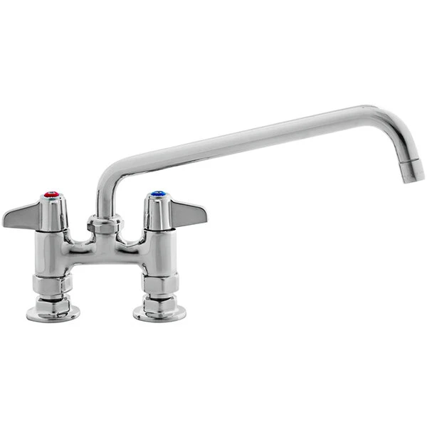 T&S Brass And Bronze Works Equip By T&S 5F-4DLX14 Deck Mounted Faucet With 14 1/8" Swing Spout, 4" Adjustable Centers, 5.2 GPM Laminar Flow Device, Cerama Cartridges, And Lever Handles 4 T&S Brass And Bronze Works Equip By T&S 5F-4DLX14 Deck Mounted Faucet With 14 1/8" Swing Spout, 4" Adjustable Centers, 5.2 GPM Laminar Flow Device, Cerama Cartridges, And Lever Handles - Image 2