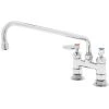T&S Brass And Bronze Works T&S B-0225-CR-K-F10 Deck Mounted Pantry Faucet With 4" Adjustable Centers, 12" Swing Nozzle, 1.0 GMP Aerator, And Lever Handles