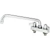 T&S Brass And Bronze Works Equip By T&S 5F-4CLX10 Deck Mounted Workboard Faucet With 10 1/8" Swing Nozzle And 4" Centers - ADA Compliant