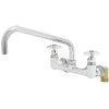T&S Brass And Bronze Works T&S B-0290-14 Wall Mounted Faucet With 14" Swing Spout, 44.27 GPM Plain End Outlet, 8" Adjustable Centers, And 4-Arm Handles -T&S Brass Shop 2256555