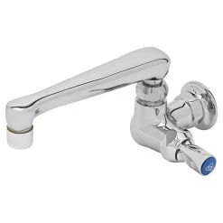 T&S Brass And Bronze Works T&S B-0216-177F Single Wall Mount Temperature Faucet With 6" Swing Cast Spout And Lever Handle