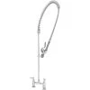 T&S Brass And Bronze Works T&S B-0123-C EasyInstall Deck Mounted 45" High Pre-Rinse Faucet With Adjustable 8" Centers, Low Flow Spray Valve, And 44" Hose -T&S Brass Shop 2256696