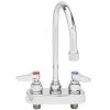 T&S Brass And Bronze Works T&S B-1141 Deck Mounted Workboard Faucet With 4" Centers - 5 3/4" Swivel Gooseneck Spout