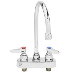T&S Brass And Bronze Works T&S B-1141 Deck Mounted Workboard Faucet With 4" Centers - 5 3/4" Swivel Gooseneck Spout