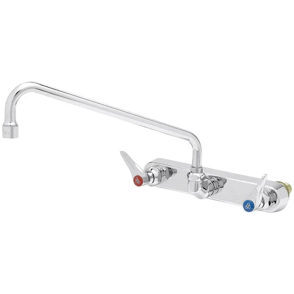 T&S Brass And Bronze Works T&S B-1128-XS Wall Mount Workboard Faucet With 8" Centers, 12" Swing Nozzle, Escutcheon, And Tailpieces 3 T&S Brass And Bronze Works T&S B-1128-XS Wall Mount Workboard Faucet With 8" Centers, 12" Swing Nozzle, Escutcheon, And Tailpieces