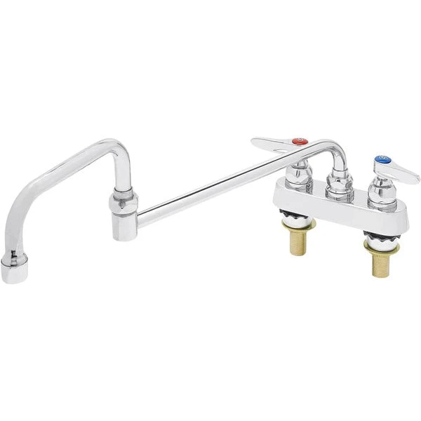 T&S Brass And Bronze Works T&S B-1131-XS Deck Mount Workboard Faucet With 4" Centers, 18" Double Joint Nozzle, Escutcheon, And Tailpieces 3 T&S Brass And Bronze Works T&S B-1131-XS Deck Mount Workboard Faucet With 4" Centers, 18" Double Joint Nozzle, Escutcheon, And Tailpieces