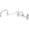 T&S Brass And Bronze Works T&S B-1132 Deck Mounted Workboard Faucet With 8" Centers - 18" Double Jointed Swing Nozzle -T&S Brass Shop 2256983