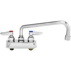 T&S Brass And Bronze Works T&S B-1113 Deck Mounted Workboard Faucet With 4" Centers - 12" Swing Nozzle