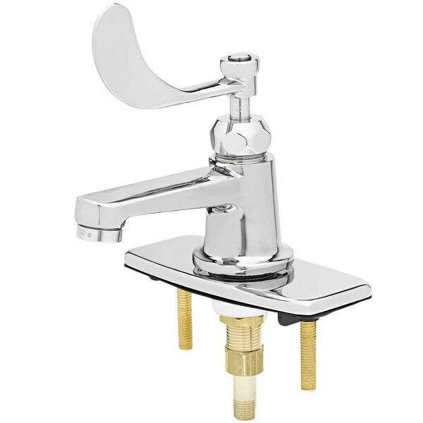 T&S Brass And Bronze Works T&S B-2460 Single Basin Faucet With 1/2" NPS Male Shank, 4" Wrist Action Handle, And Anti Rotation Cover Plate 3 T&S Brass And Bronze Works T&S B-2460 Single Basin Faucet With 1/2" NPS Male Shank, 4" Wrist Action Handle, And Anti Rotation Cover Plate