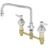 T&S Brass And Bronze Works T&S B-2347-09 Easy Install Deck Mount Faucet With 8" Centers, 9 1/2" Swing Nozzle, And Eterna Cartridges -T&S Brass Shop 2257662