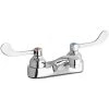 Elkay LK402T4 Deck Mount Chrome Faucet With 4" Wristblade Handles And 4" Centers