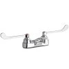 Elkay LK402T6 Deck Mount Chrome Faucet With 6" Wristblade Handles And 4" Centers