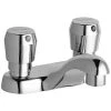 Elkay LK656 Deck Mount Chrome Vandal-Resistant Lavatory Faucet With Push Button Handles And 4" Centers 1 Elkay LK656 Deck Mount Chrome Vandal-Resistant Lavatory Faucet With Push Button Handles And 4" Centers -T&S Brass Shop 2273817