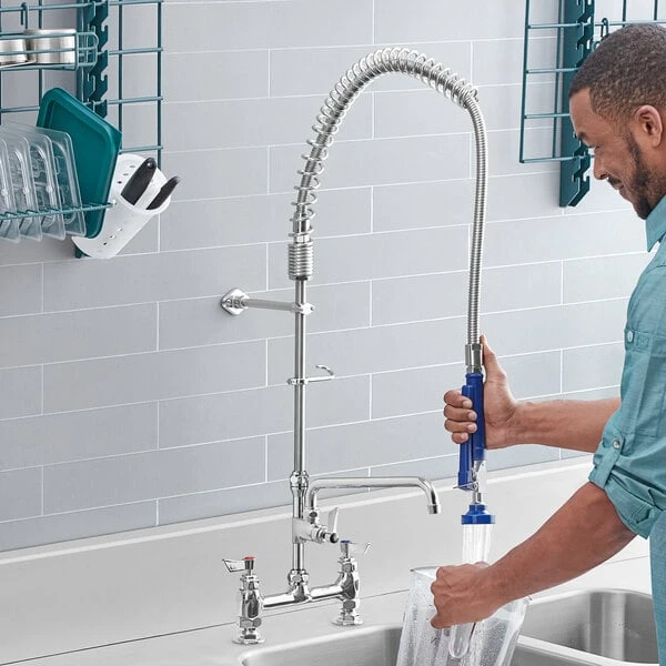 Waterloo 1.15 GPM Deck-Mounted Pre-Rinse Faucet With 8" Centers And 12" Add-On Faucet 3 Waterloo 1.15 GPM Deck-Mounted Pre-Rinse Faucet With 8" Centers And 12" Add-On Faucet