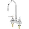 T&S Brass And Bronze Works T&S B-1141-XS Deck Mount Workboard Faucet With 4" Centers, 5 3/4" Gooseneck Spout, Escutcheon, And Tailpieces -T&S Brass Shop 2282636