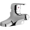 Elkay LK423L4 Deck Mount Chrome Faucet With Pop-Up Drain, 4" Wristblade Handle, And 2" Centers -T&S Brass Shop 2284432