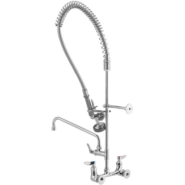 T&S Brass And Bronze Works T&S B-0133-ADF12-B EasyInstall Wall Mounted 37 9/16" High Pre-Rinse Faucet With Adjustable 8" Centers, 1.15 GPM Spray Valve, 44" Hose, 12" Add-On Faucet, And 6" Wall Bracket 5 T&S Brass And Bronze Works T&S B-0133-ADF12-B EasyInstall Wall Mounted 37 9/16" High Pre-Rinse Faucet With Adjustable 8" Centers, 1.15 GPM Spray Valve, 44" Hose, 12" Add-On Faucet, And 6" Wall Bracket - Image 3