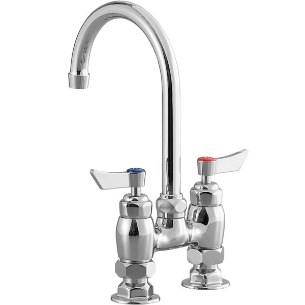 Waterloo Deck Mount Faucet With 6" Gooseneck Spout And 4" Centers 5 Waterloo Deck Mount Faucet With 6" Gooseneck Spout And 4" Centers - Image 3