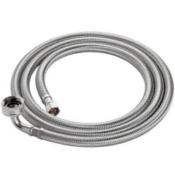 Assure Parts EF-DC-38CHBL-60 60" Stainless Steel Braided Dishwasher Connector With 3/8" Compression X 3/4" Garden Hose Elbow