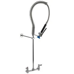 Fisher 2210-WB Wall Mounted 38" High Pre-Rinse Faucet With 8" Centers And Wall Bracket