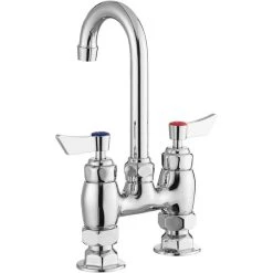 Waterloo Deck Mount Faucet With 3 1/2" Gooseneck Spout And 4" Centers 7 Waterloo Deck Mount Faucet With 3 1/2" Gooseneck Spout And 4" Centers -T&S Brass Shop 2313561