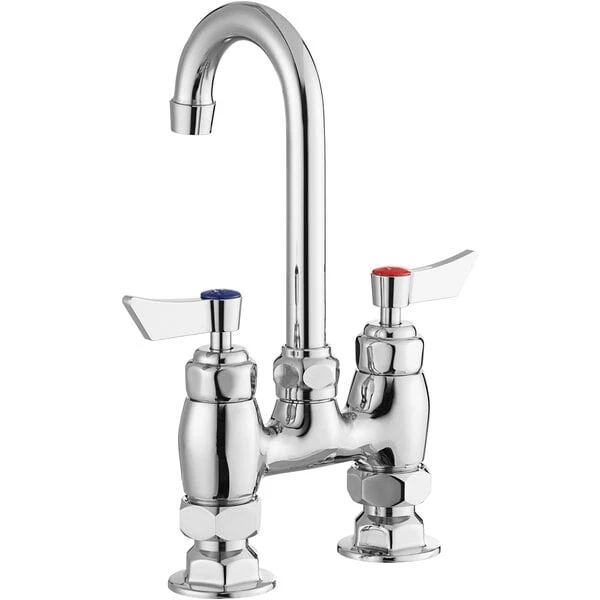 Waterloo Deck Mount Faucet With 3 1/2" Gooseneck Spout And 4" Centers 5 Waterloo Deck Mount Faucet With 3 1/2" Gooseneck Spout And 4" Centers - Image 3