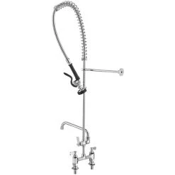 Regency Plumbing & Hardware Regency 1.15 GPM Deck Mount Pre-Rinse Faucet With 10" Add-On Faucet And 8" Centers -T&S Brass Shop 2319460
