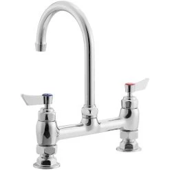 Waterloo Deck Mount Faucet With 6" Gooseneck Spout And 8" Centers 8 Waterloo Deck Mount Faucet With 6" Gooseneck Spout And 8" Centers -T&S Brass Shop 2339205
