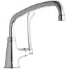 Elkay LK535AT12T6 Deck Mounted Faucet With Single Base, 12" Arc Tube Swing Spout, 1.5 GPM Aerator, And 6" Wristblade Handle