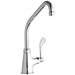 Elkay LK535HA08T4 Deck Mounted Faucet With Single Base, 8" High Arc Swing Spout, 1.5 GPM Aerator, And 4" Wristblade Handle