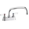 Elkay LK406AT10L2 Deck Mount Faucet With 4" Centers, 10" Arc Tube Swing Spout, 1.5 GPM Aerator, And 2" Lever Handles