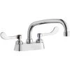 Elkay LK406AT08T4 Deck Mount Faucet With 4" Centers, 8" Arc Tube Swing Spout, 1.5 GPM Aerator, And 4" Wristblade Handles