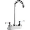 Elkay LK406LGN05L2 Deck Mount Laminar Flow Faucet With 4" Centers, 5" Gooseneck Swing Spout, And 2" Lever Handles 1 Elkay LK406LGN05L2 Deck Mount Laminar Flow Faucet With 4" Centers, 5" Gooseneck Swing Spout, And 2" Lever Handles -T&S Brass Shop 2359502
