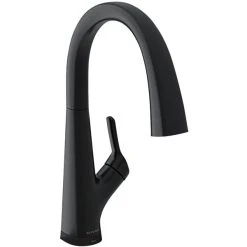 Elkay LKAV7051FMB Avado 2-in-1 Deck Mount Matte Black Kitchen Faucet With Three-Function Lever Handle And Filter
