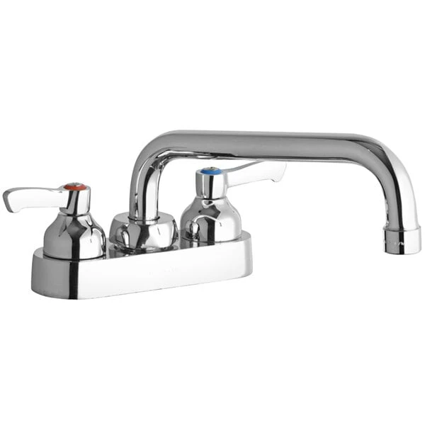 Elkay LK406TS08L2 Deck Mount Faucet With 4" Centers, 8" Tube Swing Spout, 1.5 GPM Aerator, And 2" Lever Handles 3 Elkay LK406TS08L2 Deck Mount Faucet With 4" Centers, 8" Tube Swing Spout, 1.5 GPM Aerator, And 2" Lever Handles