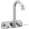 Elkay LKB400 Wall Mount Faucet With 4" Centers, 3 1/2" Gooseneck Spout, 2.2 GPM Aerator, And 2" Lever Handles -T&S Brass Shop 2359766
