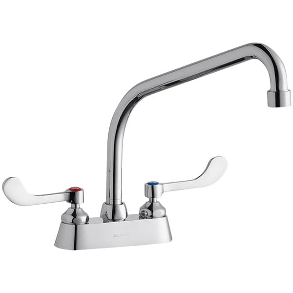 Elkay LK406HA10T6 Deck Mount Faucet With 4" Centers, 10" High Arc Swing Spout, 1.5 GPM Aerator, And 6" Wristblade Handles 3 Elkay LK406HA10T6 Deck Mount Faucet With 4" Centers, 10" High Arc Swing Spout, 1.5 GPM Aerator, And 6" Wristblade Handles