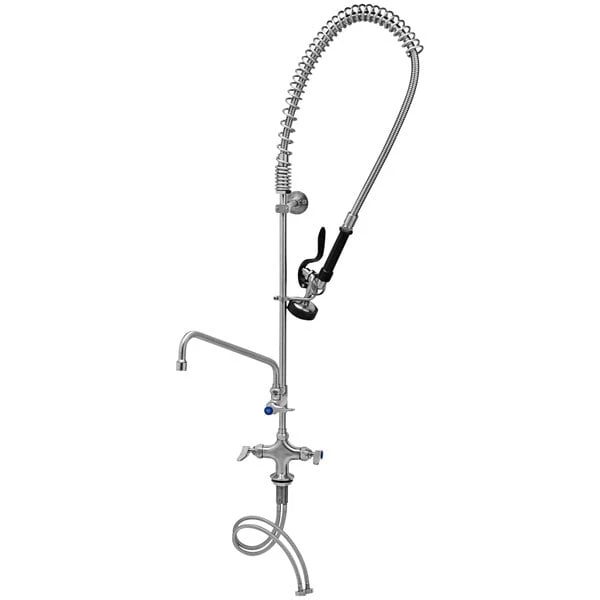 T&S Brass And Bronze Works Eversteel By T&S S-0113-A12-B Stainless Steel Single Hole Base Deck Mount Mixing Faucet With 12" Swing Nozzle And Pre-Rinse Unit With 1.15 GPM Spray Valve 3 T&S Brass And Bronze Works Eversteel By T&S S-0113-A12-B Stainless Steel Single Hole Base Deck Mount Mixing Faucet With 12" Swing Nozzle And Pre-Rinse Unit With 1.15 GPM Spray Valve