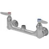T&S Brass And Bronze Works Eversteel By T&S S-0230-LN Stainless Steel Wall Mount Double Pantry Faucet Swivel Base