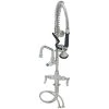 T&S Brass And Bronze Works Eversteel By T&S SMPF-2DLN-06 Stainless Steel Deck Mount Mixing Faucet With 6" Swing Nozzle And Mini Pre-Rinse Unit With 1.15 GPM Spray Valve