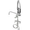 T&S Brass And Bronze Works Eversteel By T&S SMPF-2DLN-08 Stainless Steel Deck Mount Mixing Faucet With 8" Swing Nozzle And Mini Pre-Rinse Unit With 1.15 GPM Spray Valve