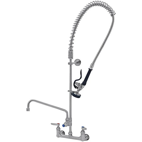 T&S Brass And Bronze Works Eversteel By T&S S-0133-A12-B Stainless Steel 8" Wall Mount Mixing Faucet With 12" Swing Nozzle And Pre-Rinse Unit With 1.15 GPM Spray Valve 3 T&S Brass And Bronze Works Eversteel By T&S S-0133-A12-B Stainless Steel 8" Wall Mount Mixing Faucet With 12" Swing Nozzle And Pre-Rinse Unit With 1.15 GPM Spray Valve