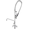 T&S Brass And Bronze Works Eversteel By T&S S-0113-A12-BY Stainless Steel Single Hole Base Deck Mount Mixing Faucet With 12" Swing Nozzle And Pre-Rinse Unit With 1.15 GPM Spray Valve -T&S Brass Shop 2374699
